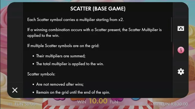 Sugar Wins - Scatter with multiplier